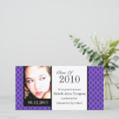 Purple Damask Faire-part (Debout devant)