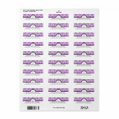 Purple Damask Monogramme Q Mariage Étiquette (Feuille entière)