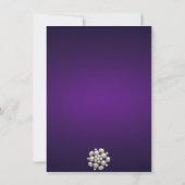 Purple Damask & Pearl Sweet 16 Invitation d'annive (Dos)