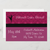 Purple Dance Considérant Invitation (Devant / Derrière)