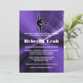 Purple Dance Danse Bat mitzvah Invitation (Debout devant)