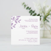 Purple de la branche de feuilles de Faire-part de  (Debout devant)