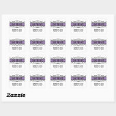 Purple Deco Flourish Save the Date Stickers (Feuille)