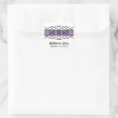 Purple Deco Flourish Save the Date Stickers (Sac)