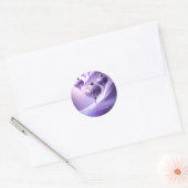 Purple Decorative Christmas Ball Holiday Sticker (Enveloppe)
