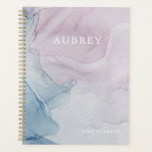 Purple Delicate Abstrait Nom d'impression avec ann (Devant)