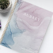 Purple Delicate Abstrait Nom d'impression avec ann