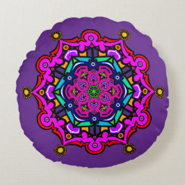 Purple design rond kussen