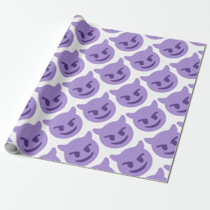 Purple Devil Emoji Cadeaupapier