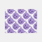 Purple Devil Emoji Fleece Deken (Voorkant (Horizontaal))
