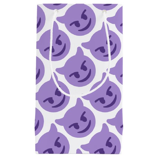 Purple Devil Emoji Klein Cadeauzakje (Voorkant)