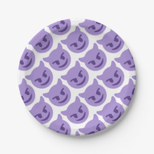 Purple Devil Emoji Papieren Bordje