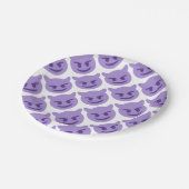 Purple Devil Emoji Papieren Bordje (Gekanteld)