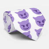Purple Devil Emoji Stropdas (Opgerold)