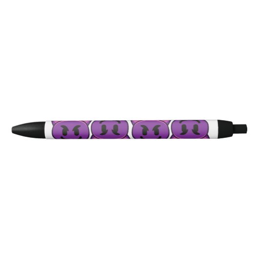 Purple Devil Emoji  Zwarte Inkt Pen (Voorkant)