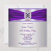 Purple Diamond 40e Invitation anniversaire (Dos)