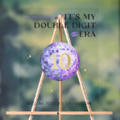 Purple Disco Double Chiffre Accueil Anniversaire (Neutre)