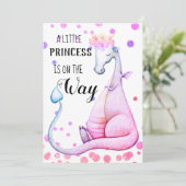 *~* Purple Dragon Baby Girl Shower Invitation (Debout devant)