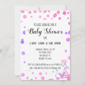 *~* Purple Dragon Baby Girl Shower Invitation (Dos)