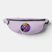 Purple dragon cartoon heuptasje (Liggend)