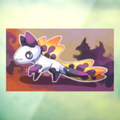 Purple dragon raamsticker (Vel 3)