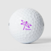 Purple Dragonfly Design Golfballen (Voorkant)
