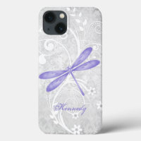 Purple Dragonfly Personnalisé iPhone X coque
