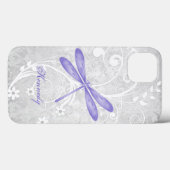 Purple Dragonfly Personnalisé iPhone X coque (Verso (horizontal))