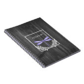 Purple Dragonfly Rustic Carnet personnalisé (Côté Droit)