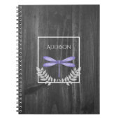Purple Dragonfly Rustic Carnet personnalisé (Devant)