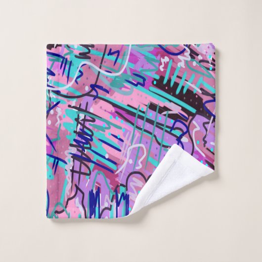 Purple Dream Expressive Impression Abstraite (Gant de toilette)