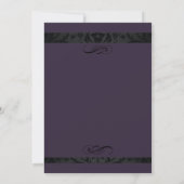 Purple Elegance Mariage Fête Invitation (Dos)