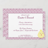 Purple Elegant Brunch de Pâques Invitation (Devant / Derrière)