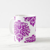 Purple Elegant Damask Coffee Mug (Devant gauche)