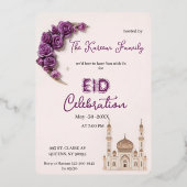 Purple Elegant Eid Celebration  Party Invitation (Recto)
