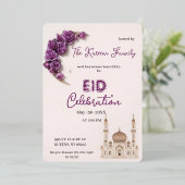 Purple Elegant Eid Celebration  Party Invitation (Debout devant)