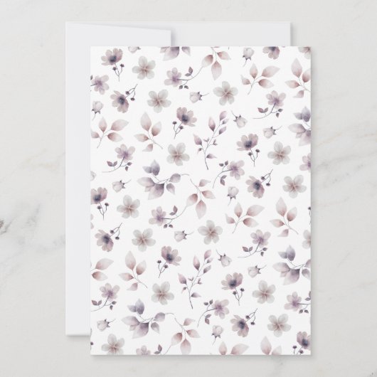 Purple Elegant Mariage Invitation (Dos)