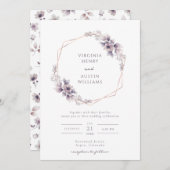 Purple Elegant Mariage Invitation (Devant / Derrière)