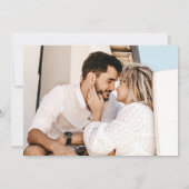 Purple Elegant Modern Script 4 Photo Wedding Save The Date (Achterkant)