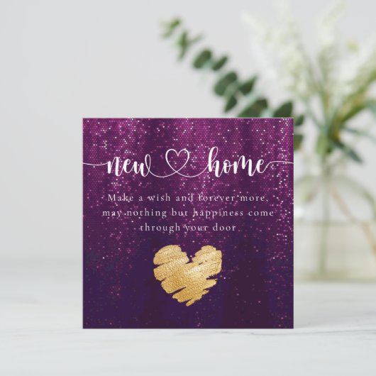 Purple Elegant New Home Carte de chauffage domesti (Debout devant)