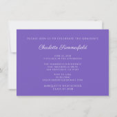Purple Elegant Script Graduation Photo Invitation (Dos)