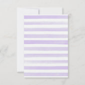 Purple Elephant Baby shower Merci Cartes (Dos)