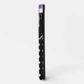 Purple En vichy Black Polka Dot iPhone 5 Coque (Dos/Gauche)