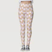 Purple En vichy Gold Butterfly Designer Leggings (Devant)