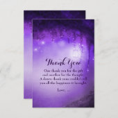 Purple Enchanted Imaginaire Forest Merci Cartes (Devant / Derrière)