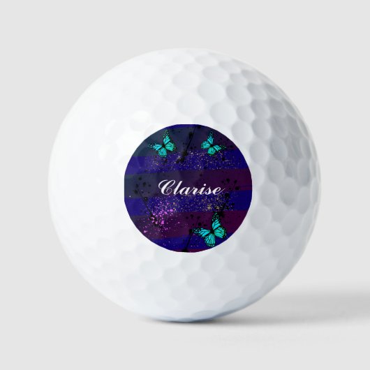 Purple Ephemera vibrant color art Golfballen (Voorkant)