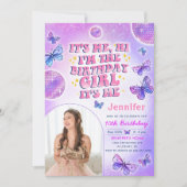 Purple Eras Anniversaire Fête Photo Invitation (Devant)
