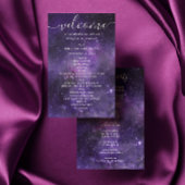 Purple espace nuit étoiles script programme de mar