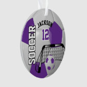 Purple et Blanc Personnaliser le ballon de footbal (devant)