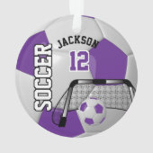 Purple et Blanc Personnaliser le ballon de footbal (dos)